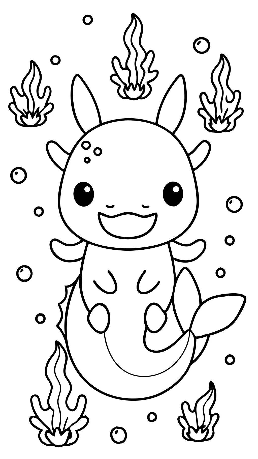 kawaii axolotl ajolote minecraft caractères coloriage axoloto